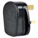 3 pin UK Fused UK Mains Plug 13A Black