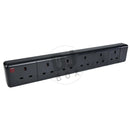 6 Gang Trailing Socket 13A Black