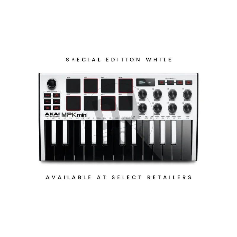 Akai Akai MPK Mini MK3 Keyboard Limited Edition White at DJbox.ie DJ Shop