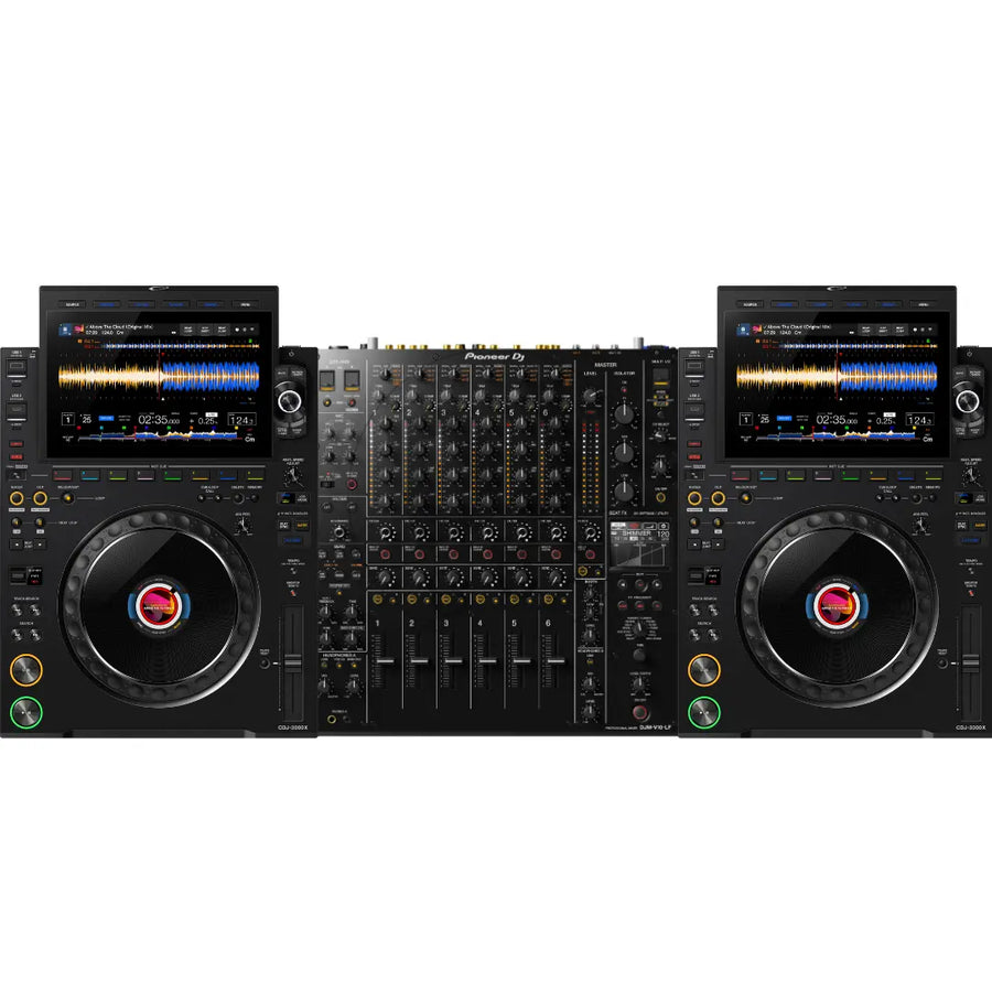 Alpha Theta AlphaTheta CDJ-3000X & Pioneer DJ DJM-V10-LF Professional DJ Bundle at DJbox.ie DJ Shop
