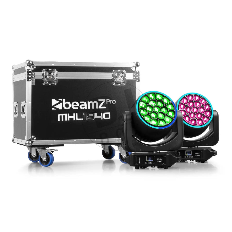 BeamZ BeamZ MHL1940 LED Bee Eye Moving Head Set at DJbox.ie DJ Shop