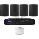 Power Dynamics CAFÉ/RETAIL SPEAKER PACKAGE - 4X6.5" WALL SPEAKERS & AMP at DJbox.ie DJ Shop