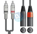 DJbox.ie DJ Shop Classic Audio Leads 2 x RCA Plugs - 2 x XLR Male 3.0m at DJbox.ie DJ Shop