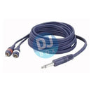 DAP Audio Audio cable - 2 x Mono RCA - 1 x Mono Jack - 3m DJbox.ie DJ Shop