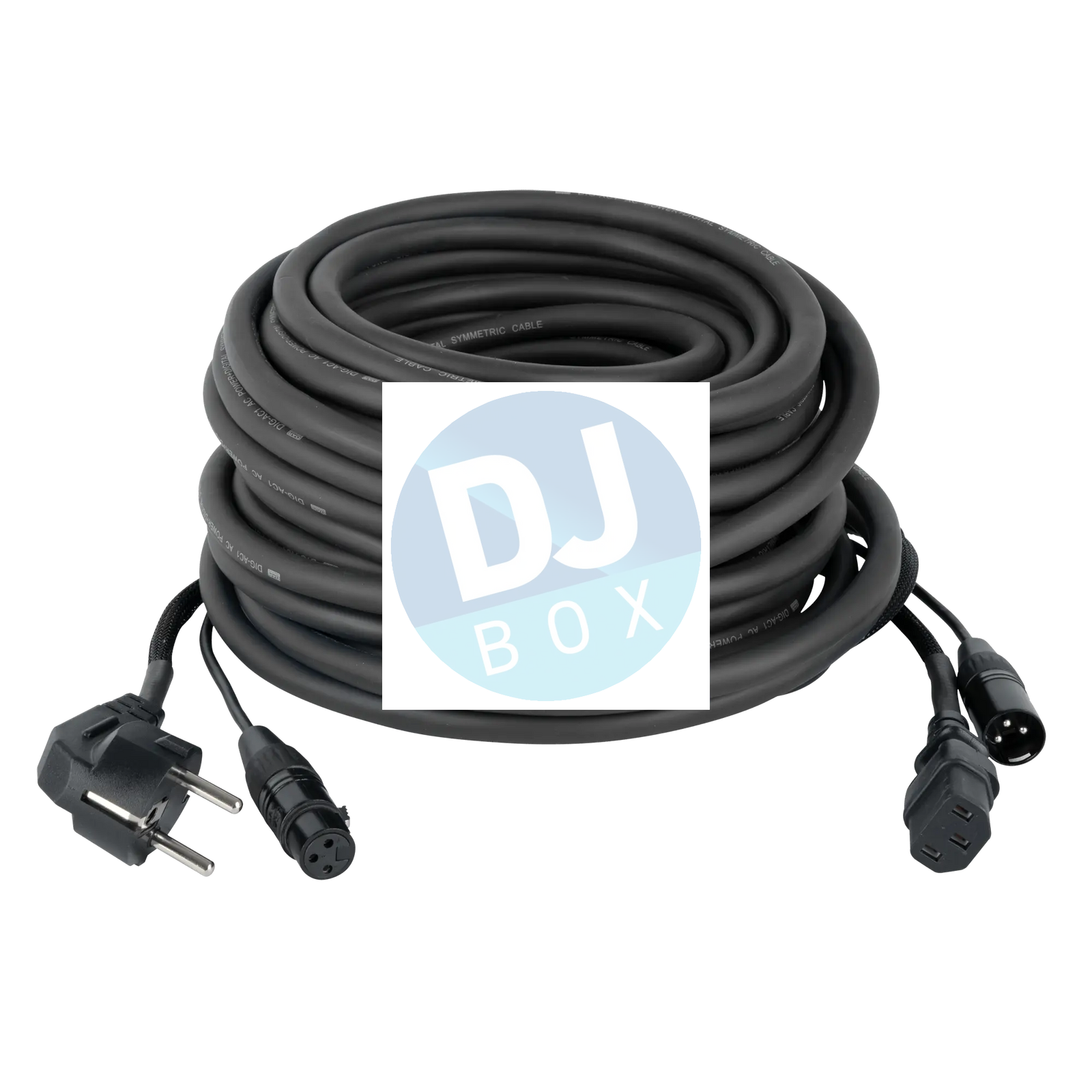 Câble Audio Combiné PD Connex 20m – Secteur + XLR, Pour Enceintes De Sonorisation, Professionnel Et Fiable