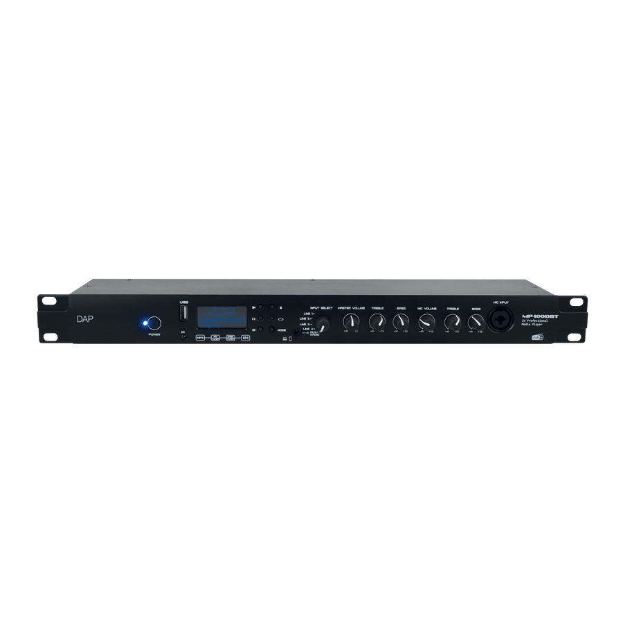 DAP Audio DAP MP-100DBT Professional Media Player with DAB+ at DJbox.ie DJ Shop