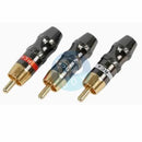 QTX Gold Plated RCA Phono Plug, - White at DJbox.ie DJ Shop