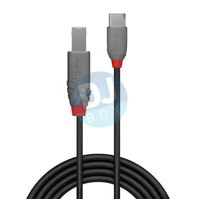 Deltaco Lindy USB 2.0 Type C to B Cable 2m at DJbox.ie DJ Shop