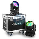BeamZ MHL1912 Moving Head Wash with Zoom 2pcs in Flightcase at DJbox.ie DJ Shop