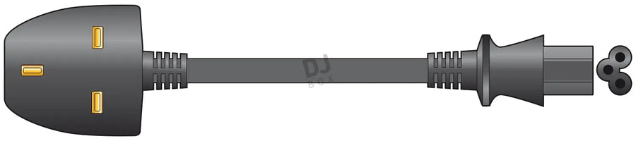 Mercury Mains Power Leads UK Plug - Clover Leaf 3A at DJbox.ie DJ Shop