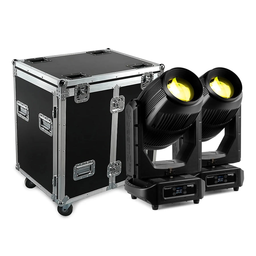 BeamZ Nereid500 Hybrid Outdoor Moving Head 2pcs in Flightcase at DJbox.ie DJ Shop