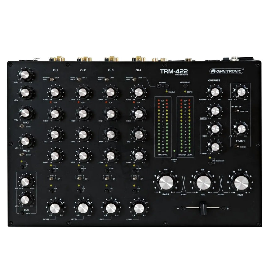 Omnitronic OMNITRONIC TRM-422 4-channel Rotary Mixer at DJbox.ie DJ Shop
