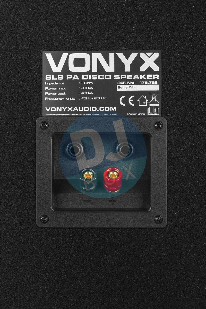 Vonyx Vonyx SL8 DJ/PA Cabinet Speaker 8” 400W at DJbox.ie DJ Shop