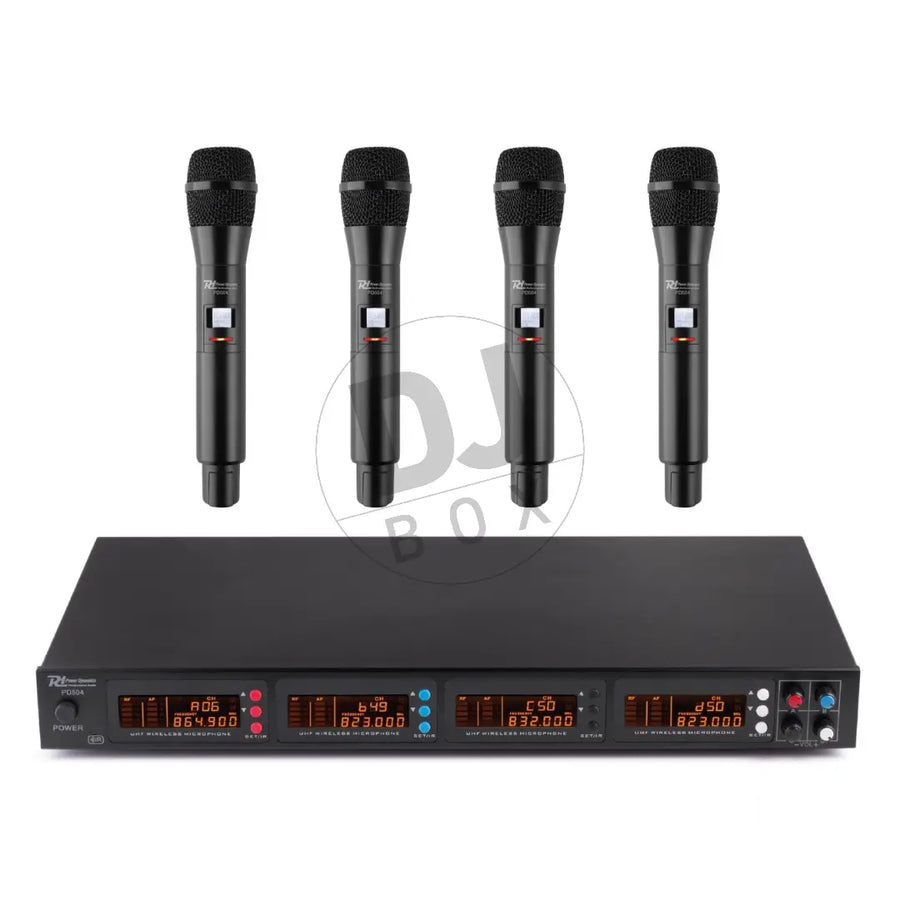 Power Dynamics Power Dynamics PD504H - 4 way handheld radio mic set at DJbox.ie DJ Shop