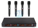 Power Dynamics Power Dynamics PD504H 4x 50-Channel UHF Wireless Microphone Set with 4 handheld microphones at DJbox.ie DJ Shop