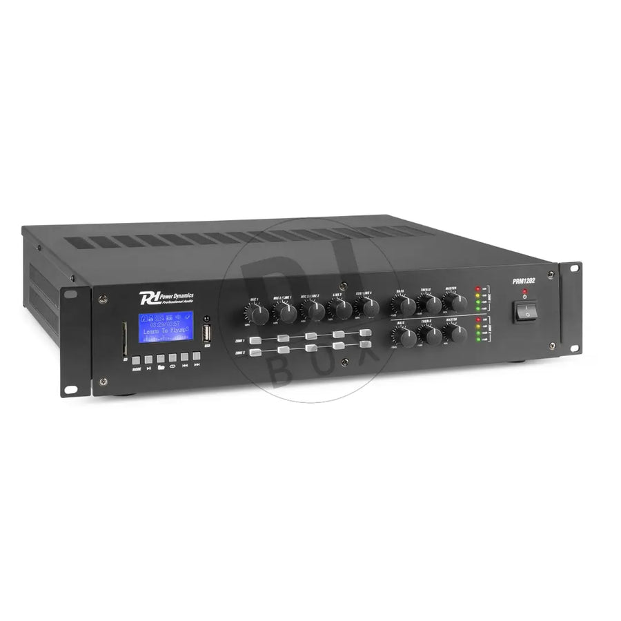 Power Dynamics Power Dynamics PRM1202 100V 2-Zone Matrix Amplifier 2x120w at DJbox.ie DJ Shop