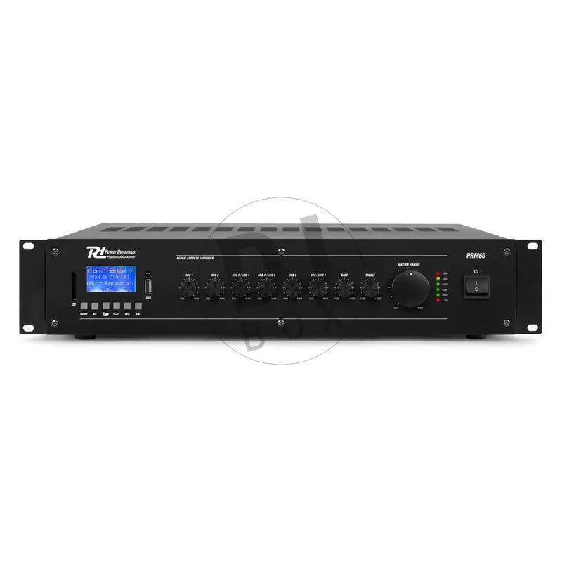 Power Dynamics Power Dynamics PRM60 Mixer-Amplifier 100V 6-CH Mixer-Amplifier 60W at DJbox.ie DJ Shop