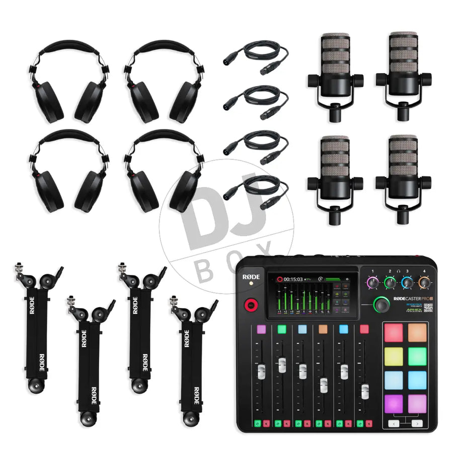 DJbox.ie DJ Shop Rode Ultimate Podcast Kit Four-person Podcasting Kit at DJbox.ie DJ Shop