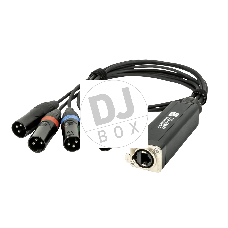 Showgear Showgear - 4-channel DMX shuttle snake via network cable at DJbox.ie DJ Shop