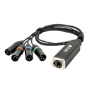 Showgear Showgear - 4-channel DMX shuttle snake via network cable at DJbox.ie DJ Shop