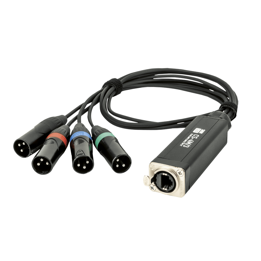 Showgear Showgear - 4-channel DMX shuttle snake via network cable at DJbox.ie DJ Shop