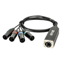 Showgear Showgear - 4-channel DMX shuttle snake via network cable - 5 pin at DJbox.ie DJ Shop