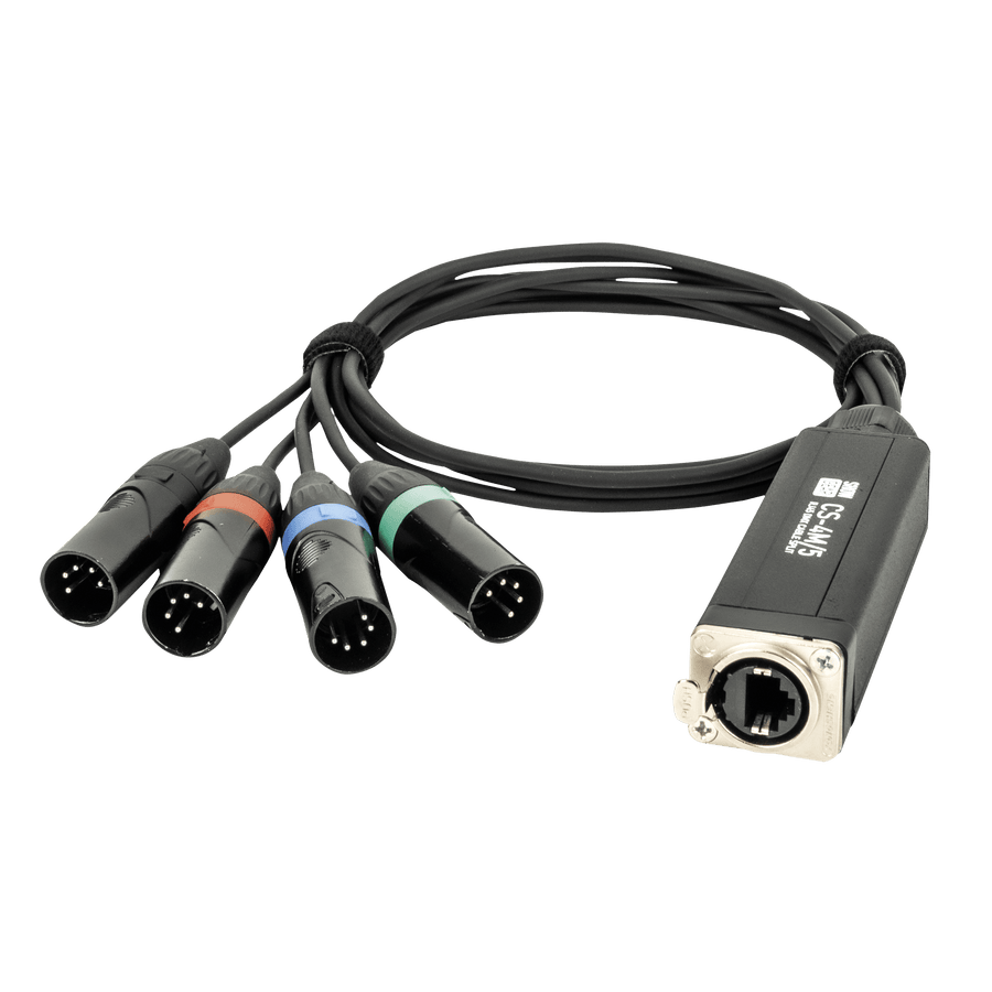 Showgear Showgear - 4-channel DMX shuttle snake via network cable - 5 pin at DJbox.ie DJ Shop