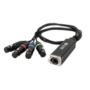 Showgear Showgear - 4-channel DMX shuttle snake via network cable - 5 pin at DJbox.ie DJ Shop