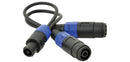 Citronic Speaker Splitter Lead Speaker Plug to 2 x Speaker Sockets 0.3m at DJbox.ie DJ Shop