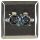 AV:Link Twin XLR wall input plate (female) at DJbox.ie DJ Shop