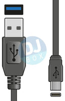 AV:Link USB3.0 Type-A to Type-C Sync & Charge Lead 1.5m at DJbox.ie DJ Shop