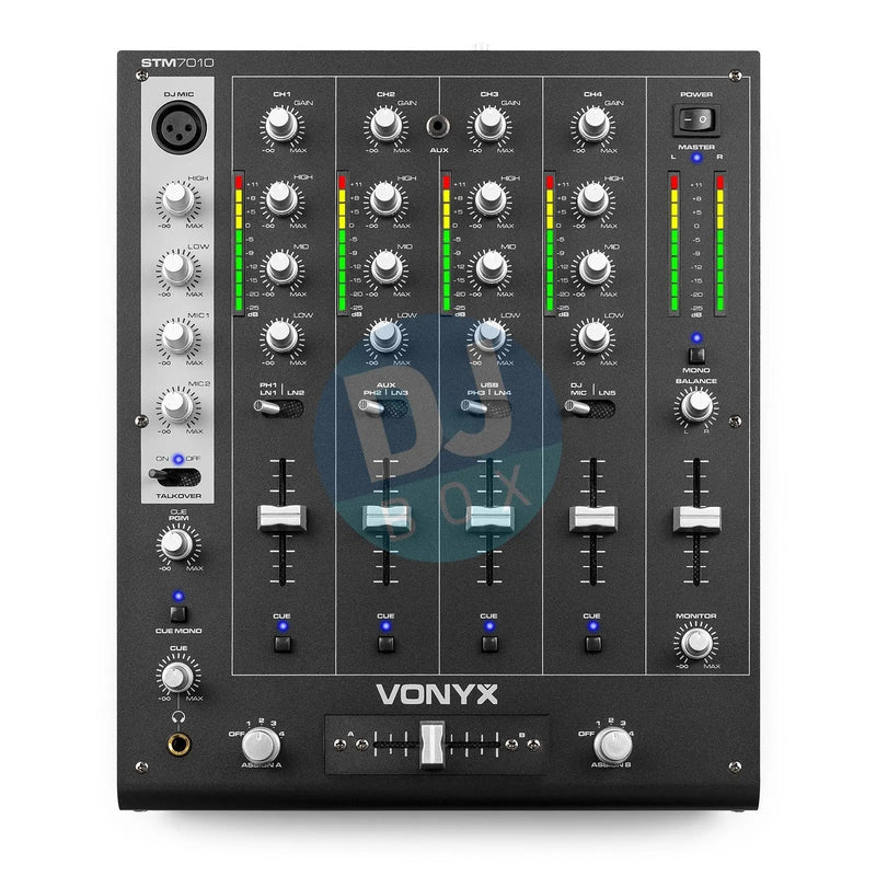 Vonyx Vonyx STM-7010 MIXER 4-CHANNEL DJ MIXER USB at DJbox.ie DJ Shop
