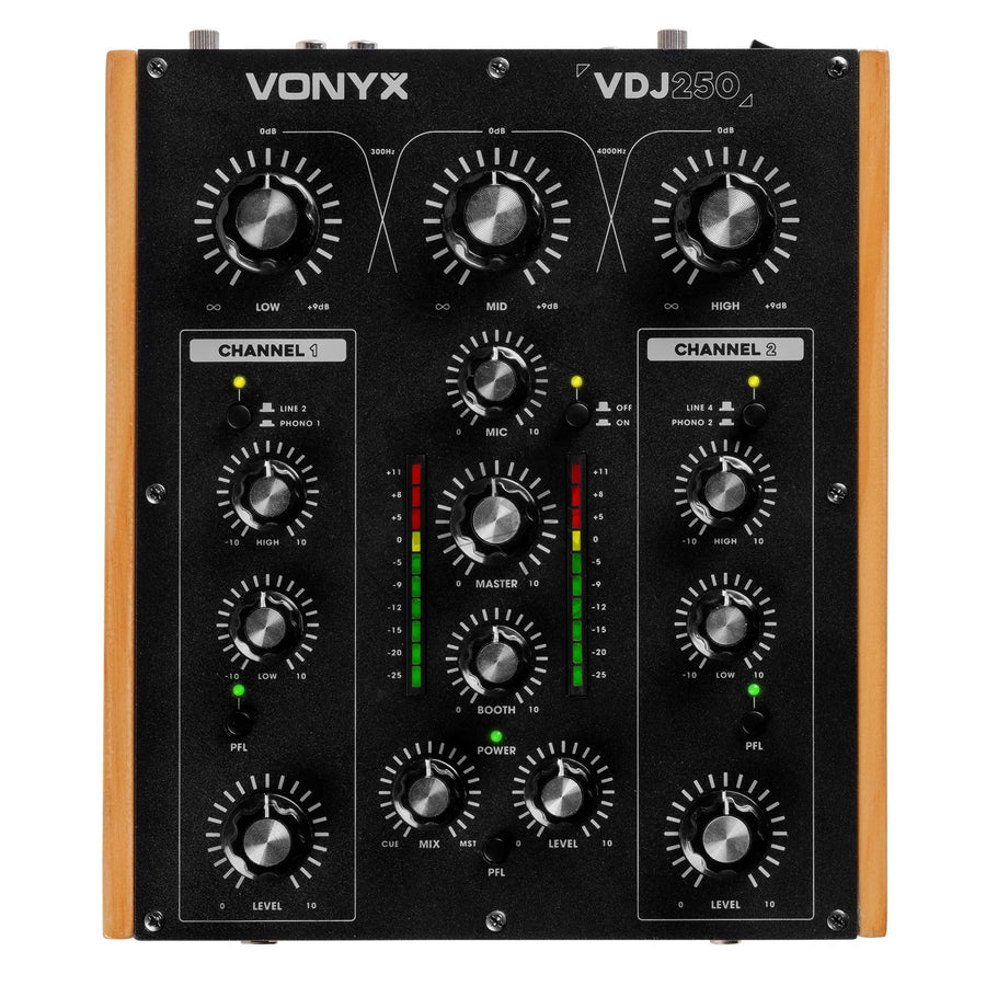 Vonyx Vonyx VDJ250 2-Channel DJ Rotary Mixer at DJbox.ie DJ Shop