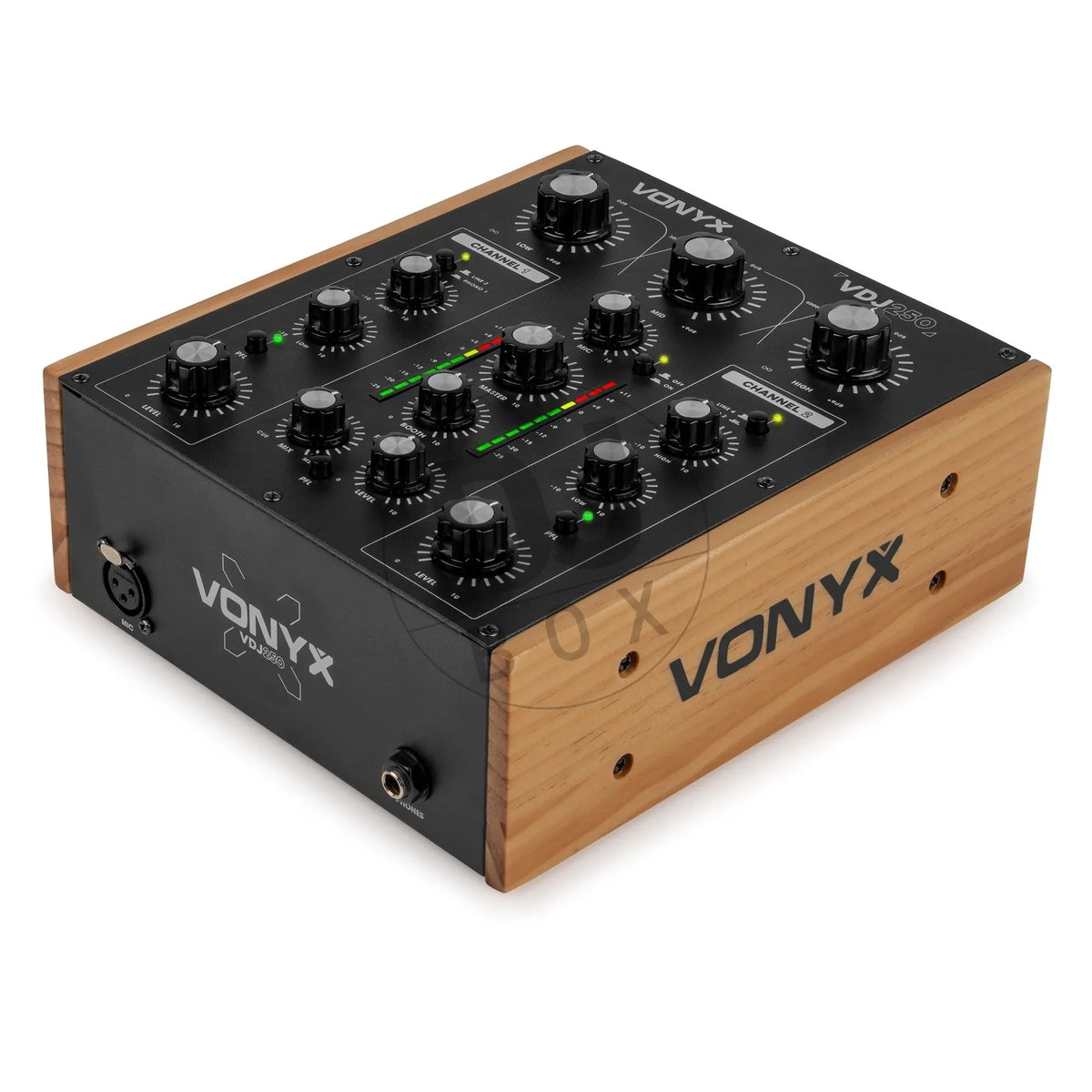 Vonyx VDJ250 2-Channel DJ Rotary Mixer - DJbox.ie DJ Shop