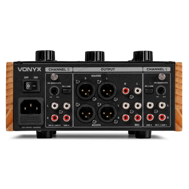 Vonyx VDJ250 2-Channel DJ Rotary Mixer - DJbox.ie DJ Shop