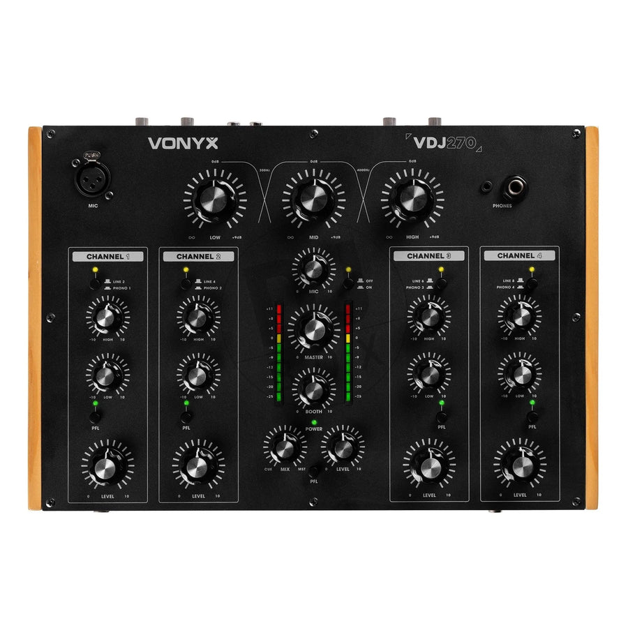 Vonyx Vonyx VDJ270 4-Channel DJ Rotary Mixer at DJbox.ie DJ Shop