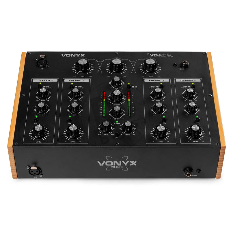 Vonyx VDJ270 4-Channel DJ Rotary Mixer - DJbox.ie DJ Shop