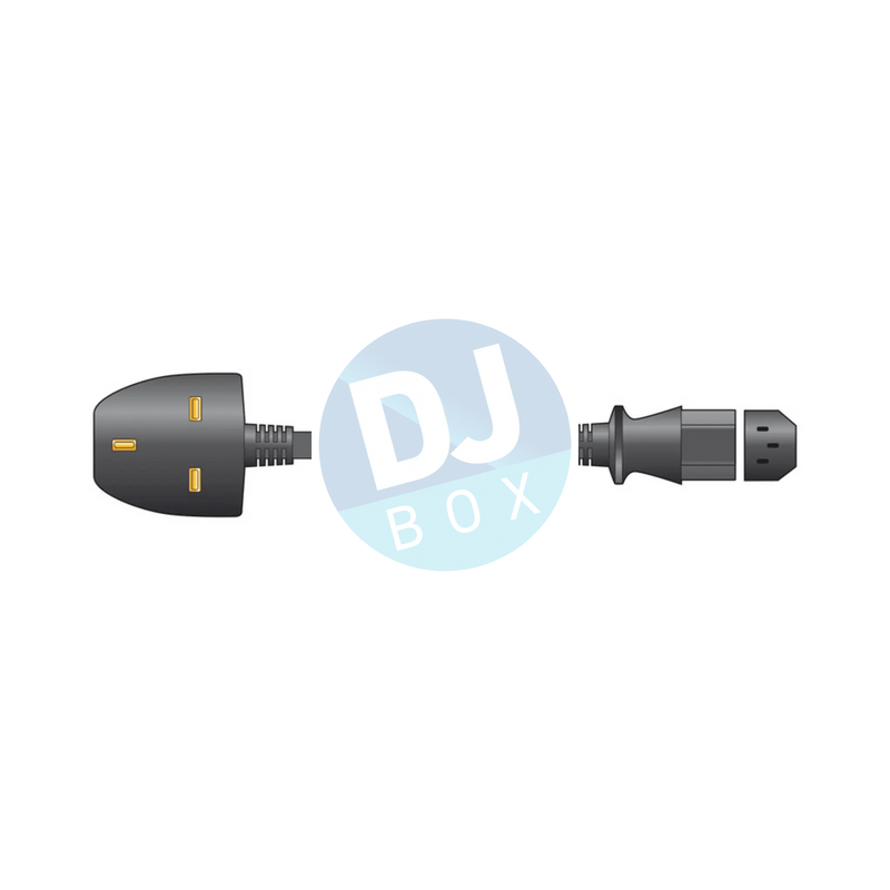 Mercury 3 pin plug to IEC Mains Power Lead - Black DJbox.ie DJ Shop