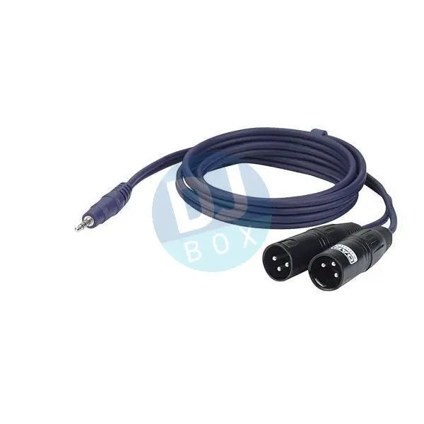 DAP Audio Audio Cable - Stereo mini jack to 2 x 3 pin xlr male 1.5m DJbox.ie DJ Shop
