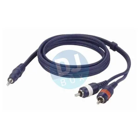 Câble audio Y, 3.0m, mini Jack 3.5 mm stéréo vers double RCA mâle