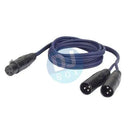DAP Audio Audio cable - Balanced XLR Female to 2 x XLR male - 1.5 meter DJbox.ie DJ Shop