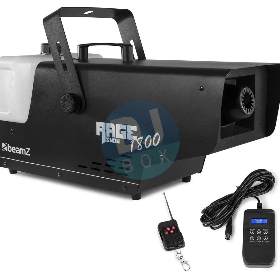 BeamZ Beamz Rage SNOW1800 Snow machine with remote DJbox.ie DJ Shop