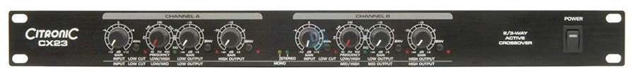 Citronic Citronic CX23 2/3 Way Active 19" Rack Mountable Crossover CX 23 DJbox.ie DJ Shop