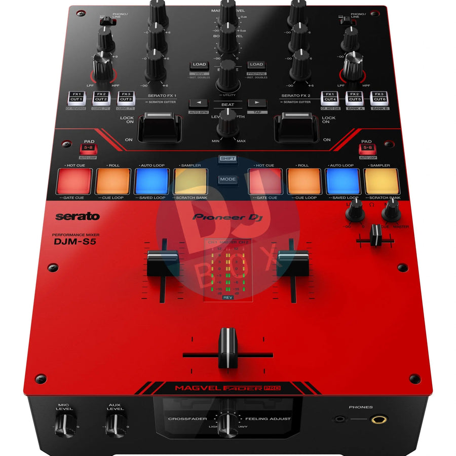 Pioneer DJ Pioneer DJ DJM-S5 Scratch-style 2-channel DJ mixer (gloss red) DJbox.ie DJ Shop