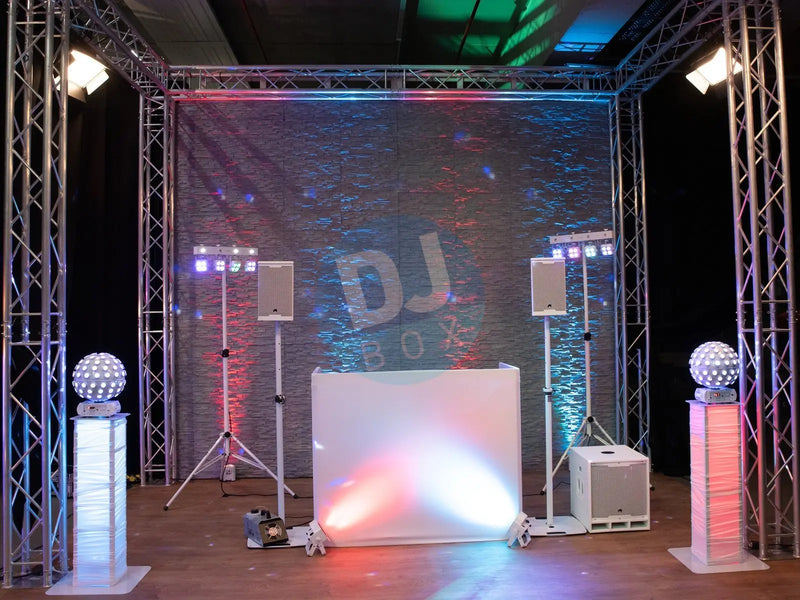 Eurolite Eurolite 2x Stage Stand Variable Incl. Cover and Bag - White DJbox.ie DJ Shop