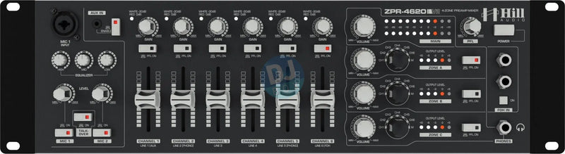 Hill Audio Hill Audio ZPR-4620V2 4-Zone Mixer DJbox.ie DJ Shop