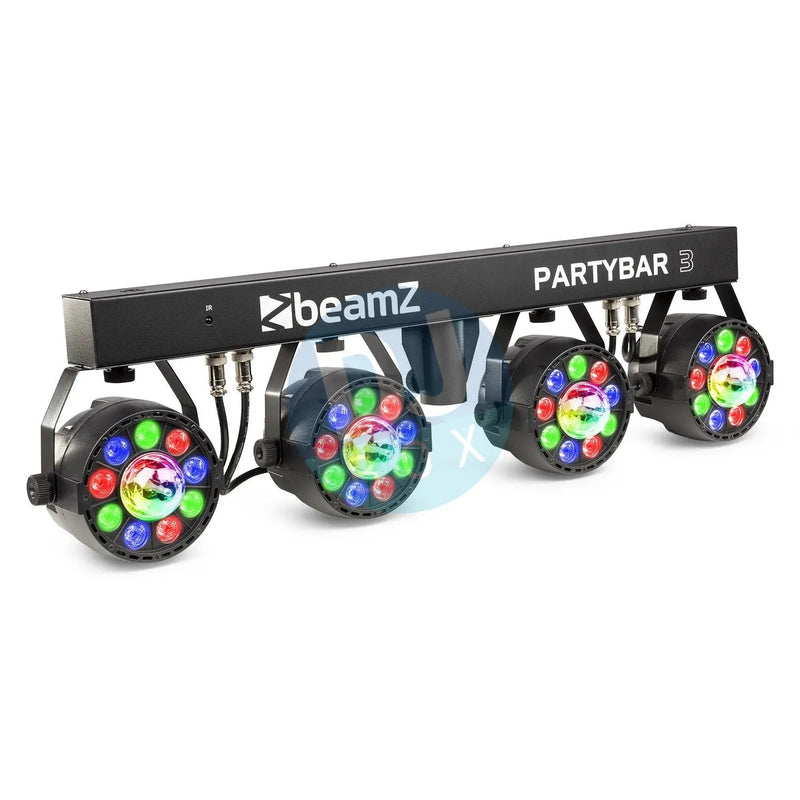 BeamZ Beamz PartyBar 3 4 x Par with LED Magic Ball DJbox.ie DJ Shop