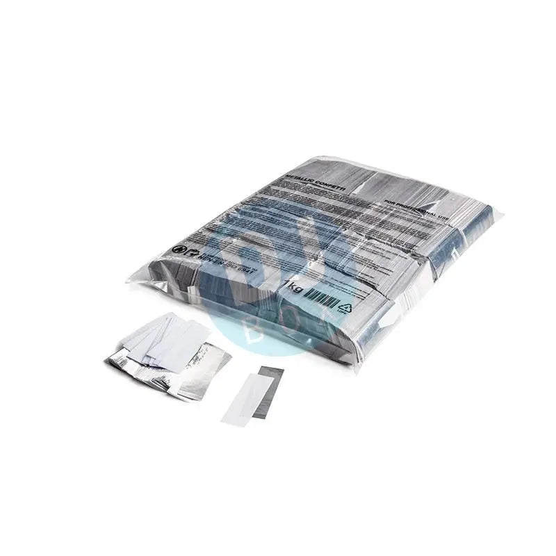 Magic:FX Metallic Confetti Rectangles 55x17mm - White+Silver Paper DJbox.ie DJ Shop