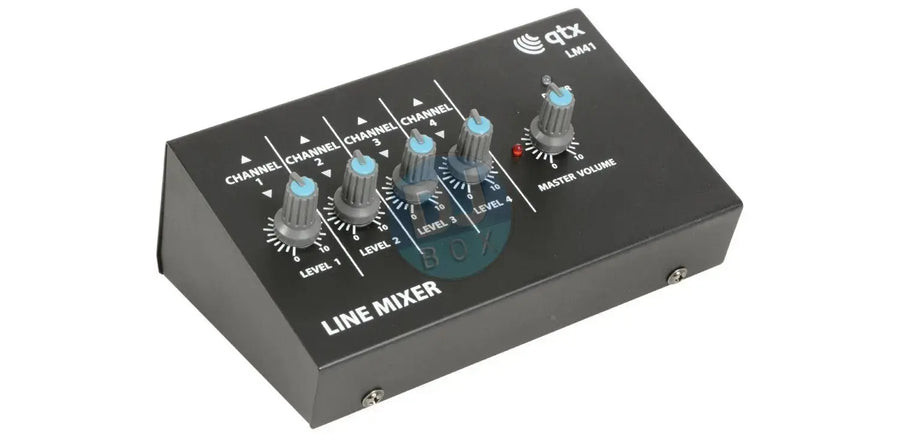 QTX QTX Mini Line level mixer - 4 channel DJbox.ie DJ Shop