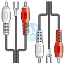 AV:Link Twin RCA Phono to twin RCA Phono Cable with Ground Wire 1.2m DJbox.ie DJ Shop